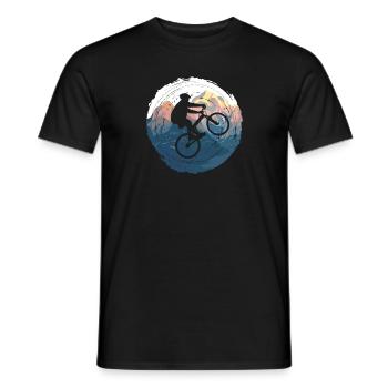 mountain bike - Men's T-Shirt - black - Front - AI Model Male 178 light (178cm)