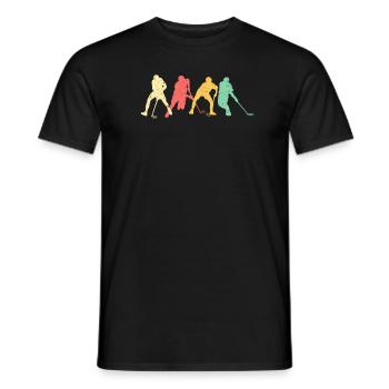 Floorball Floorball Vintage Cadeau Sport Rétro - T-shirt homme - noir - Devant - AI Model Male 178 light (178cm)