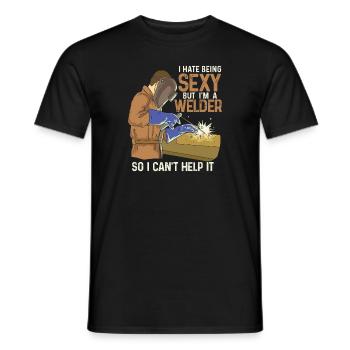 Soudeur Sexy - Soudure Cadeaux Professions - T-shirt homme - noir - Devant - AI Model Male 178 light (178cm)