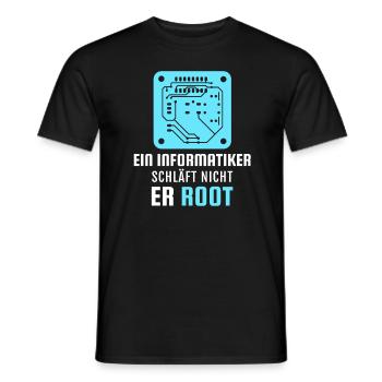 Informatiker Root Spruch - Männer T-Shirt - Schwarz - Vorne - AI Model Male 178 light (178cm)