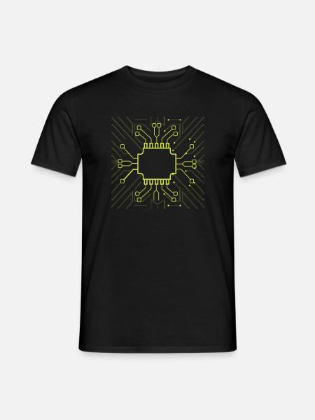 Informatiker Admin Hardware CPU - Männer T-Shirt - Schwarz