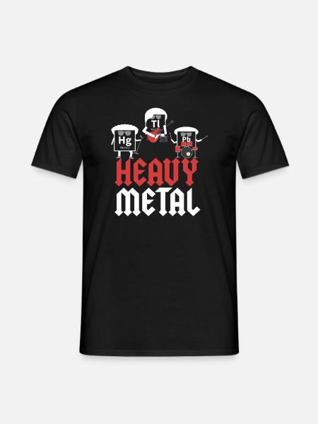 Métaux lourds chimie humour musique - T-shirt homme - noir