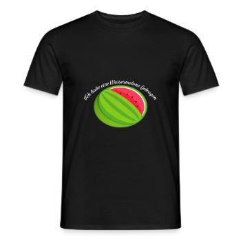 I have a watermelon worn pregnant - Men's T-Shirt - black - Front - AI Model Male 178 light (178cm)