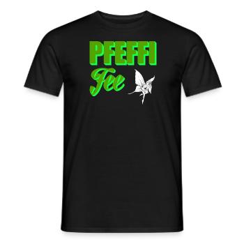 Pfeffi geht immer Pfefferminz Schnaps Party Saufen - Männer T-Shirt - Schwarz - Vorne - AI Model Male 178 light (178cm)