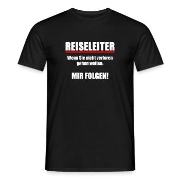 Reiseleiter Tour Guide Arbeit Reisegruppe Motiv - Männer T-Shirt - Schwarz - Vorne - AI Model Male 178 light (178cm)