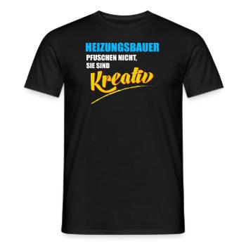Heizungsbauer Berufe Heizungsbau Installateur - Männer T-Shirt - Schwarz - Vorne - AI Model Male 178 light (178cm)