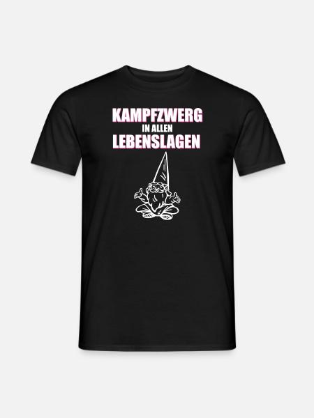 Kampfzwerg in allen Lebenslagen Kleine Leute - Männer T-Shirt - Schwarz
