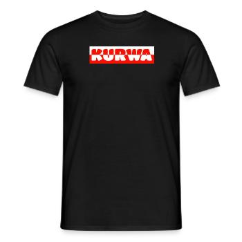 Kurwa Spruch Polski Polen polnischer Pole - Männer T-Shirt - Schwarz - Vorne - AI Model Male 178 light (178cm)