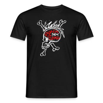 punk n’est pas mort - T-shirt homme - noir - Devant - AI Model Male 178 light (178cm)