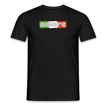 Amore Liebe auf Italienisch Italien Spruch - Männer T-Shirt - Schwarz - Vorne - AI Model Male 178 light (178cm)