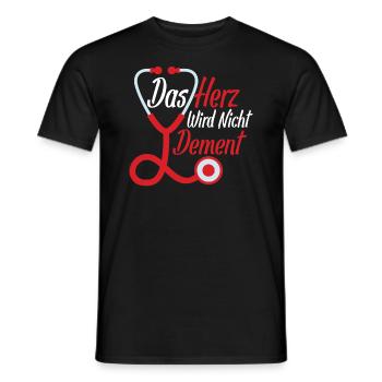 Das Herz wird Nicht Dement Altenpflegerin Pflege - Männer T-Shirt - Schwarz - Vorne - AI Model Male 178 light (178cm)