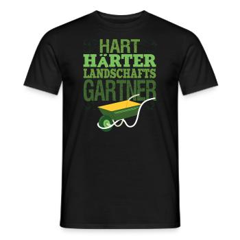 Hart Härter Landschaftsgärtner Gartenarbeit Spruch - Männer T-Shirt - Schwarz - Vorne - AI Model Male 178 light (178cm)