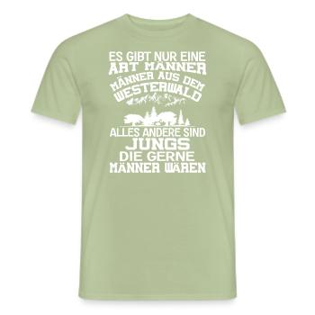 Westerwald - Männer T-Shirt - Sage - Vorne - AI Model Male 178 light (178cm)