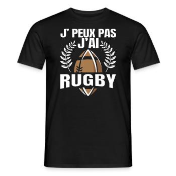 Je Peux Pas J'ai Rugby - T-shirt homme - noir - Devant - AI Model Male 178 light (178cm)