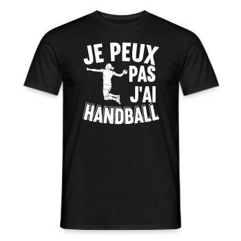 Je Peux Pas J'Ai Handball - T-shirt homme - noir - Devant - AI Model Male 178 light (178cm)