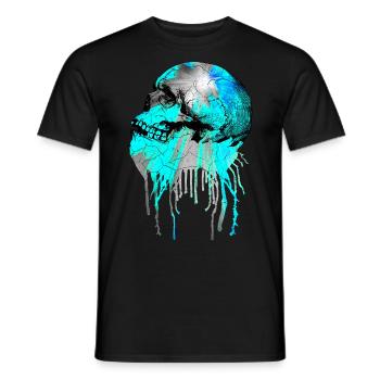 Skull Skull Grunge Style, Grunge Skull - Men's T-Shirt - black - Front - AI Model Male 178 light (178cm)