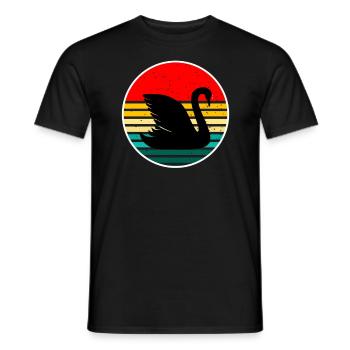 Schwan Vogel Wasservogel Schwäne Tiere See Teich - Männer T-Shirt - Schwarz - Vorne - AI Model Male 178 light (178cm)