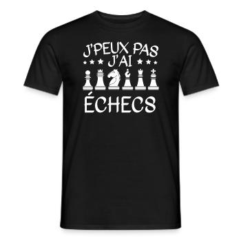 Je Peux Pas J'Ai Échecs - T-shirt homme - noir - Devant - AI Model Male 178 light (178cm)