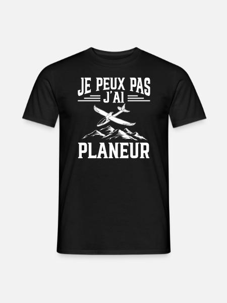 Je Peux Pas J'Ai Planeur - T-shirt homme - noir