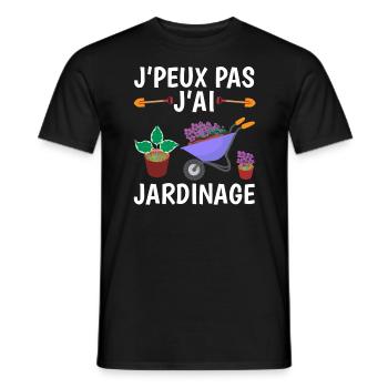 Je Peux Pas J'Ai Jardinage - T-shirt homme - noir - Devant - AI Model Male 178 light (178cm)