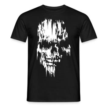 Skull Hardstyle - Men's T-Shirt - black - Front - AI Model Male 178 light (178cm)