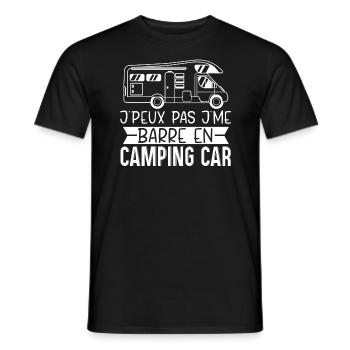 Je Peux Pas J'Me Barre En Camping Car - T-shirt homme - noir - Devant - AI Model Male 178 light (178cm)