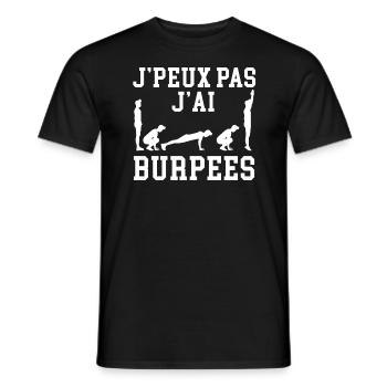 Je Peux Pas J'Ai Burpees - T-shirt homme - noir - Devant - AI Model Male 178 light (178cm)