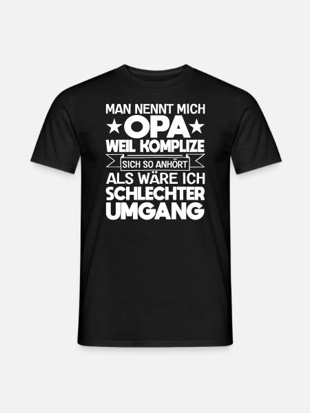 Opa und Enkel Bestes Team lustiger Spruch Großvati - Männer T-Shirt - Schwarz