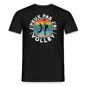 Je Peux Pas J'Ai Volley - T-shirt homme - noir - Devant - AI Model Male 178 light (178cm)