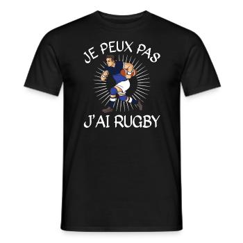 Je Peux Pas J'ai Rugby - T-shirt homme - noir - Devant - AI Model Male 178 light (178cm)