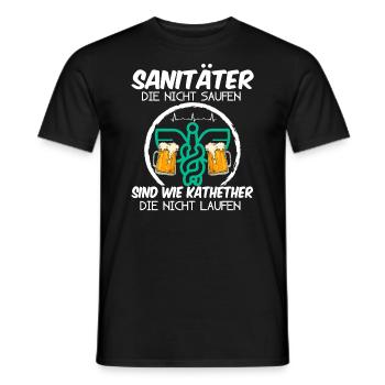 Notfallsanitäter Spruch Geschenk Rettungsdienst - Männer T-Shirt - Schwarz - Vorne - AI Model Male 178 light (178cm)