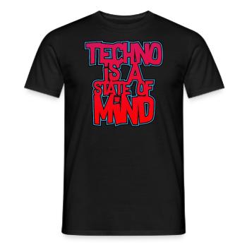 Techno Techno Techno ist ein Geisteszustand hard dark - Männer T-Shirt - Schwarz - Vorne - AI Model Male 178 light (178cm)
