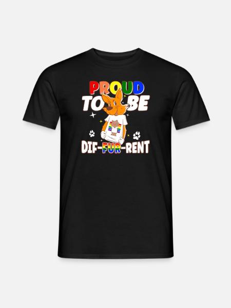 Furries want to be different fursona lustiges - Männer T-Shirt - Schwarz