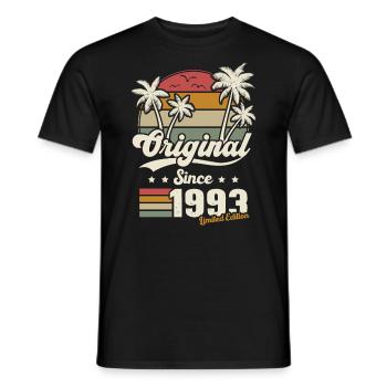 Cadeau 1993 Ans Anniversaire Vintage nés en 1993 - T-shirt homme - noir - Devant - AI Model Male 178 light (178cm)