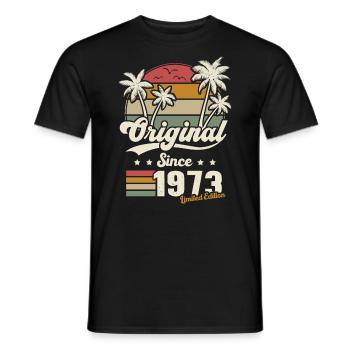 Geschenk 1973 Jahre Jubiläum Jahrgang Jahrgang geboren 1973 - Männer T-Shirt - Schwarz - Vorne - AI Model Male 178 light (178cm)