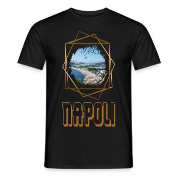 Neapel Italien Stadt Skyline Heimat Liebe Gold - Männer T-Shirt - Schwarz - Vorne - AI Model Male 178 light (178cm)
