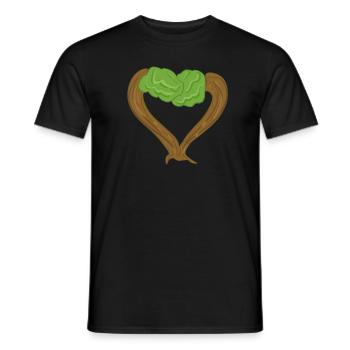 bäume herz liebe natur - Männer T-Shirt - Schwarz - Vorne - AI Model Male 178 light (178cm)