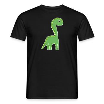 grüner dinosaurier symbol tier - Männer T-Shirt - Schwarz - Vorne - AI Model Male 178 light (178cm)