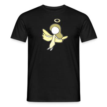 symbole de la femme protectrice des anges - T-shirt homme - noir - Devant - AI Model Male 178 light (178cm)