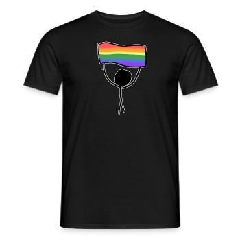 lgbt flagge symbol liebe mensch - Männer T-Shirt - Schwarz - Vorne - AI Model Male 178 light (178cm)