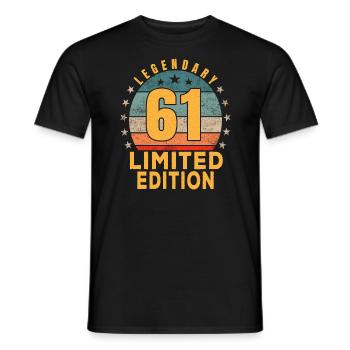 Geburtstag Legendary 61 Jahre Limited Edition - Männer T-Shirt - Schwarz - Vorne - AI Model Male 178 light (178cm)
