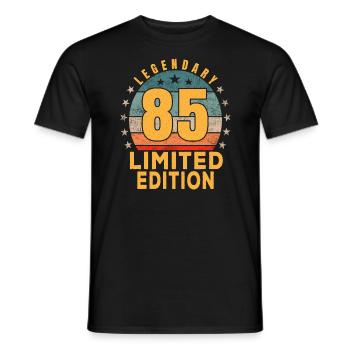 Birthday Legendary 85 Years Limited Edition - Men's T-Shirt - black - Front - AI Model Male 178 light (178cm)