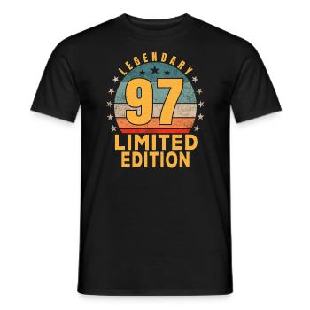 Birthday Legendary 97 Years Limited Edition - Men's T-Shirt - black - Front - AI Model Male 178 light (178cm)