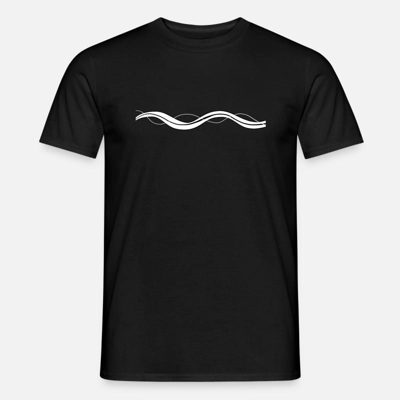 linie welle strich - Männer T-Shirt - Schwarz