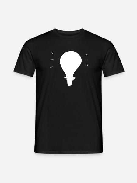 light bulb light symbol glow - Men's T-Shirt - black