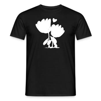 Fleurs Roses Symbole de la plante - T-shirt homme - noir - Devant - AI Model Male 178 light (178cm)