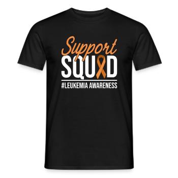 Support Squad - Leukemia Awareness - Men's T-Shirt - black - Front - AI Model Male 178 light (178cm)