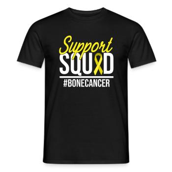 Support Squad - Bone Cancer - Men's T-Shirt - black - Front - AI Model Male 178 light (178cm)