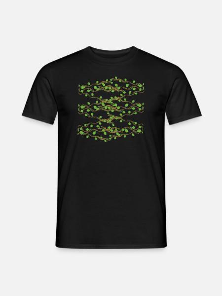 Leaves Pattern Branches Symbol - Men's T-Shirt - black
