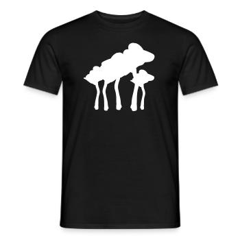 Symbole de la forêt Cartoon Trees Tree - T-shirt homme - noir - Devant - AI Model Male 178 light (178cm)